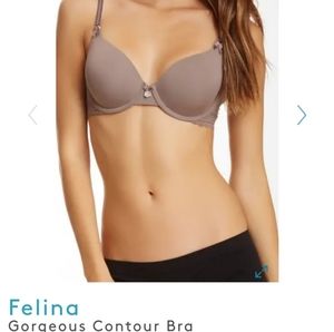 Felina Gorgeous Contour Women Full Coverage Bra 34DDD Dark Taupe